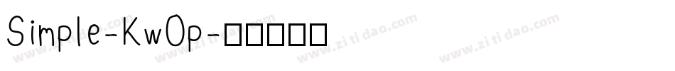 Simple-KwOp字体转换