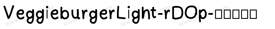 VeggieburgerLight-rDOp字体转换
