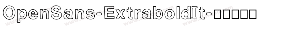 OpenSans-ExtraboldIt字体转换