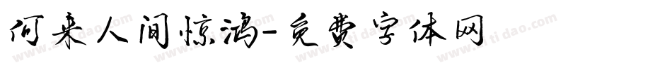 何来人间惊鸿字体转换