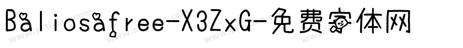 Baliosafree-X3ZxG字体转换