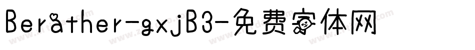 Berather-gxjB3字体转换