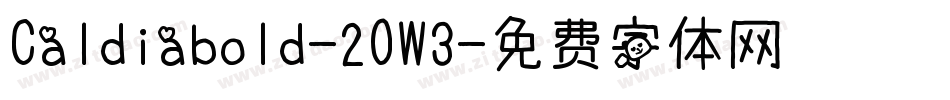 Caldiabold-2OW3字体转换