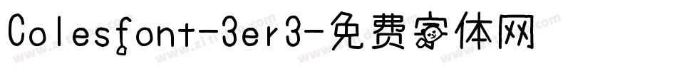 Colesfont-3er3字体转换