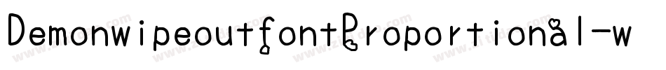 DemonwipeoutfontProportional-woZ3字体转换