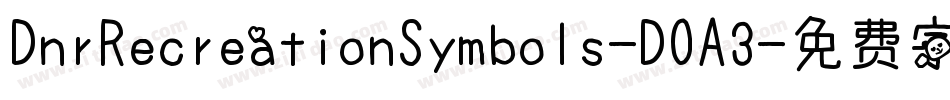 DnrRecreationSymbols-DOA3字体转换