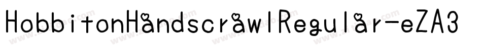 HobbitonHandscrawlRegular-eZA3字体转换