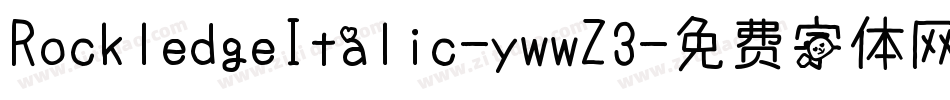 RockledgeItalic-ywwZ3字体转换