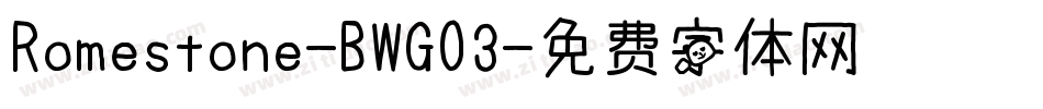 Romestone-BWGO3字体转换