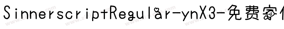 SinnerscriptRegular-ynX3字体转换