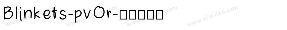 Blinkets-pvOr字体转换