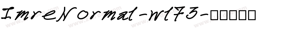 ImreNormal-wl73字体转换