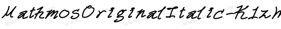 MathmosOriginalItalic-K1zW字体转换