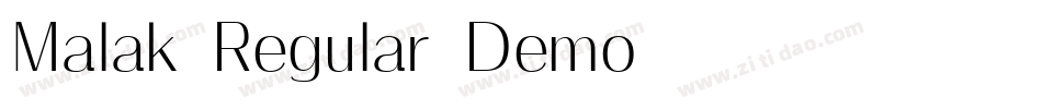 Malak-Regular-Demo字体转换
