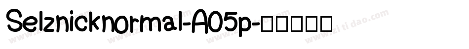 Selznicknormal-A05p字体转换