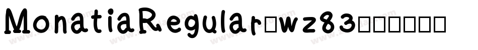 MonatiaRegular-wz83字体转换