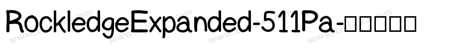 RockledgeExpanded-511Pa字体转换