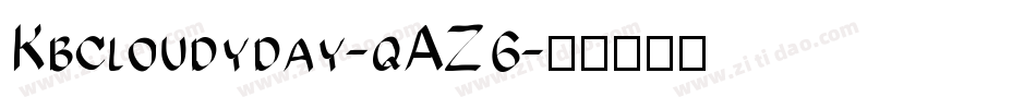 Kbcloudyday-qAZ6字体转换