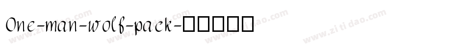 One-man-wolf-pack字体转换
