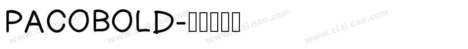 PACOBOLD字体转换