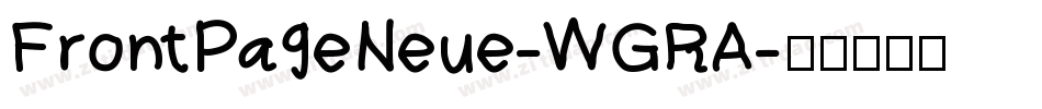 FrontPageNeue-WGRA字体转换