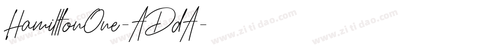 HamilltonOne-ADdA字体转换