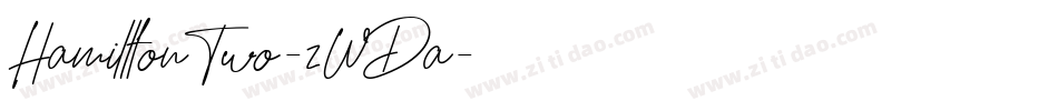 HamilltonTwo-zWDa字体转换