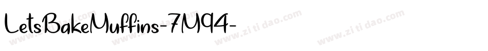 LetsBakeMuffins-7M94字体转换