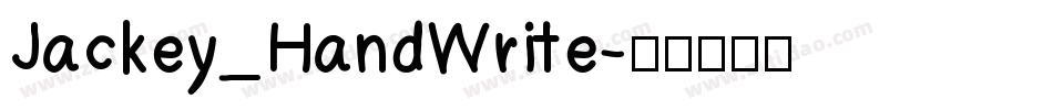 Jackey_HandWrite字体转换