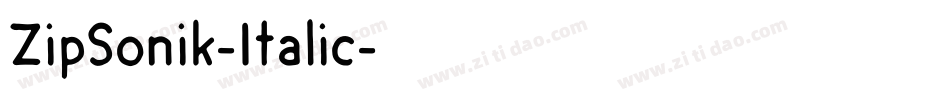 ZipSonik-Italic字体转换