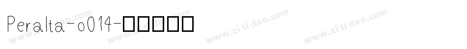 Peralta-o014字体转换