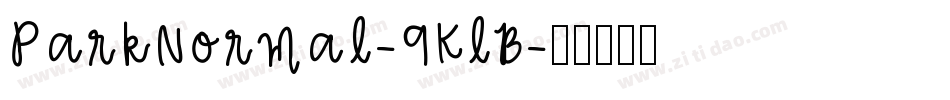 ParkNormal-9KlB字体转换