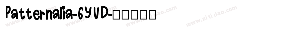 Patternalia-6YVD字体转换