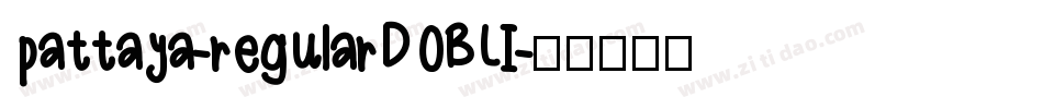 pattaya-regularDOBLI字体转换