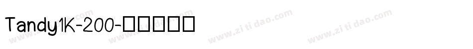 Tandy1K-200字体转换