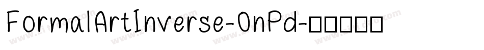 FormalArtInverse-0nPd字体转换