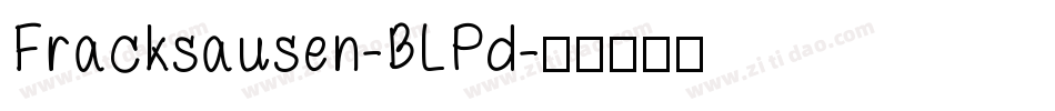 Fracksausen-BLPd字体转换