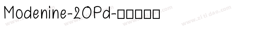 Modenine-2OPd字体转换