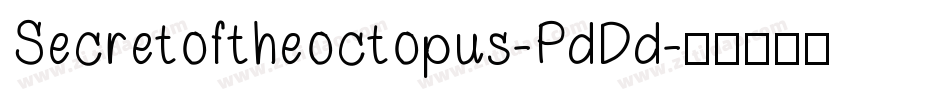 Secretoftheoctopus-PdDd字体转换
