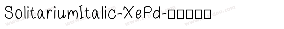 SolitariumItalic-XePd字体转换