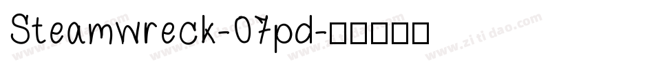 Steamwreck-07pd字体转换