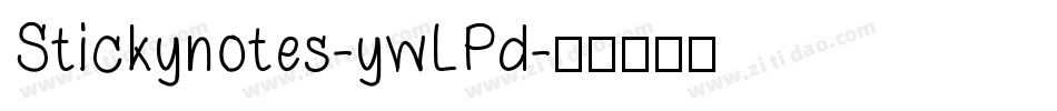 Stickynotes-ywLPd字体转换