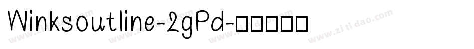Winksoutline-2gPd字体转换