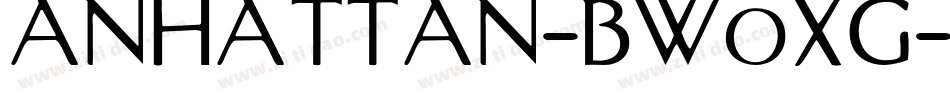 Anhattan-BW0XG字体转换