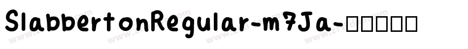 SlabbertonRegular-m7Ja字体转换