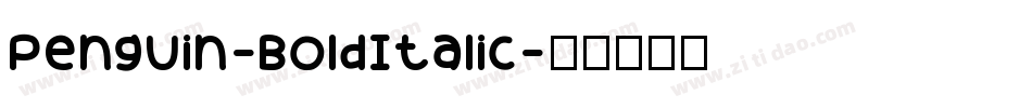 Penguin-BoldItalic字体转换