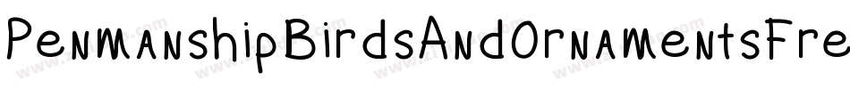 PenmanshipBirdsAndOrnamentsFree-jYK0字体转换