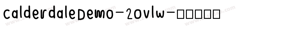 CalderdaleDemo-2Ovlw字体转换