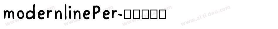 modernlinePer字体转换