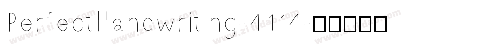 PerfectHandwriting-4114字体转换